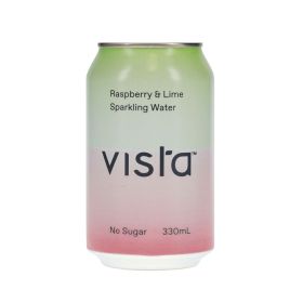 Vista Raspberry & Lime Sparkling Water 330ml