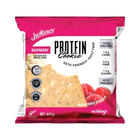 Justine's Raspberry White Choc Protein Cookie 