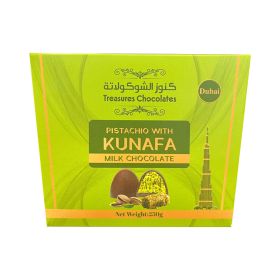 Treasures Chocolate Pistachio Kunafa Milk Chocolate Bites