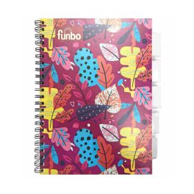 Funbo Flora Leaf Design 150 Sheets A4 Notebook