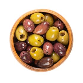Green Olives Grossidi With Oil And Lemon