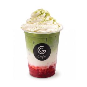 Strawberry Cold Foam Matcha Latte
