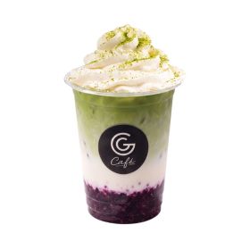 Iced Blueberry Matcha Latte