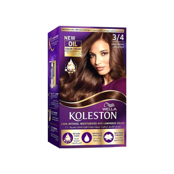 Wella Koleston Kit 3/4 Dark Chestnut Hair Color Grandiose,ae