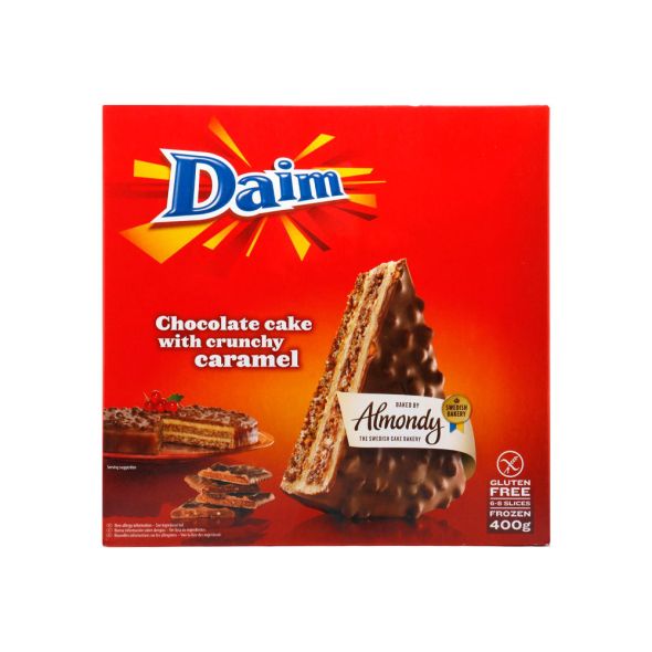 Almondy Daim Chocolate Cake With Crunchy Caramel - Grandiose.ae