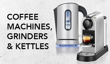 Coffee Machines, Grinders & Kettles