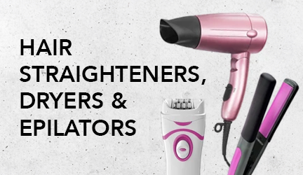Hair Straighteners, Dryers & Epilators