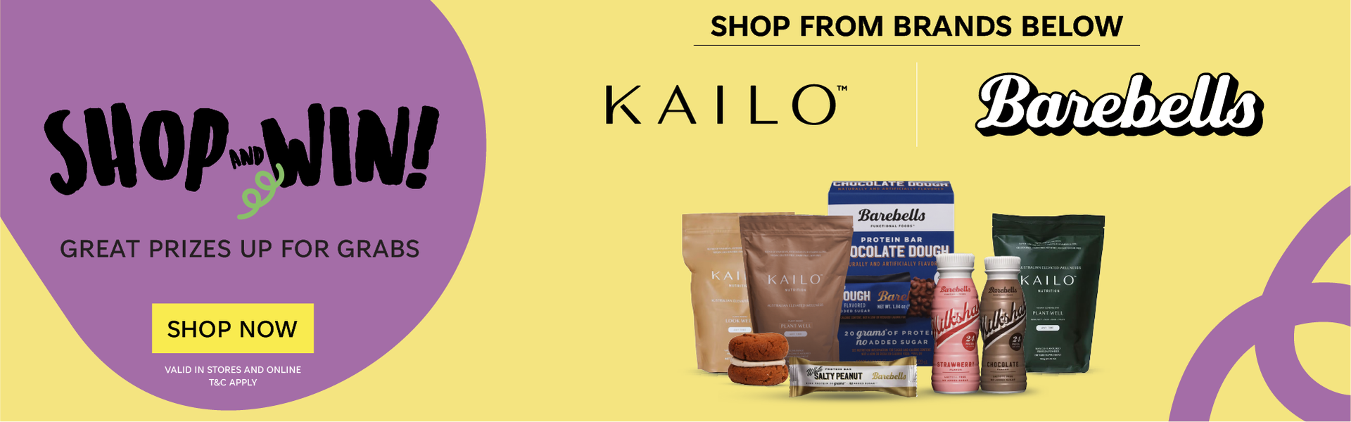 Shop & Win - Kailo & Barebells